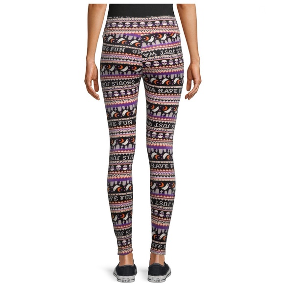 Juniors' Halloween Velour Leggings - Picture 3 of 7